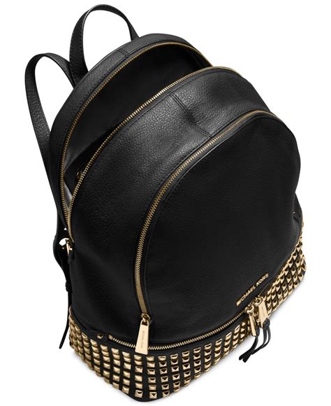 michael kors backpack black and gold|michael kors black backpack large.